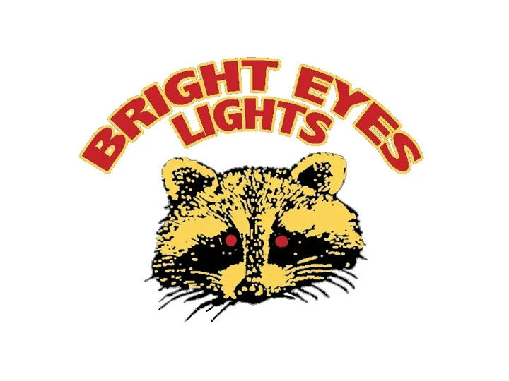 "Bright Eyes Lights" and a racoon drawing